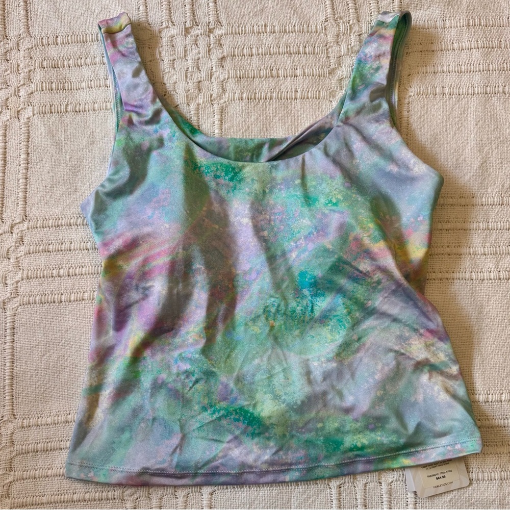NWT Fabletics Oasis Twist Built in Bra Tank Size L